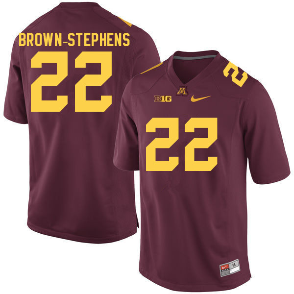 Men #22 Michael Brown-Stephens Minnesota Golden Gophers College Football Jerseys Sale-Maroon - Click Image to Close